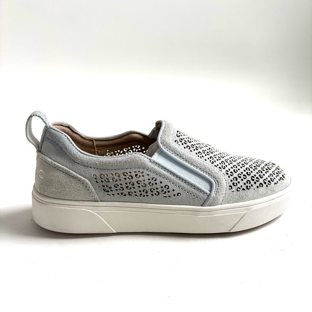 Vionic Kimmie Perf Perforated Suede Slip On Sneaker Blue Gray Size 7 - Picture 3 of 17